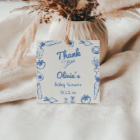 Drawn Blue Locally Grown Vegie Baby Boy Shower