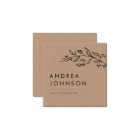 Drawn Botanical Greenery MInimalist Rustic Kraft