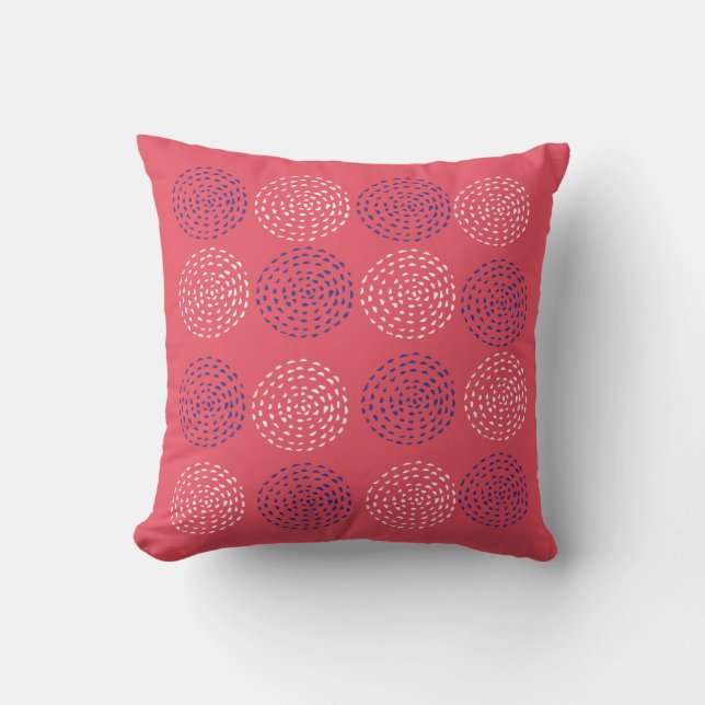 Drawn Circle Pattern Geometric Art Geometric Photo Cushion (Front)