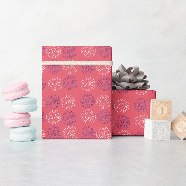 Drawn Circle Pattern Geometric Art Geometric Photo Wrapping Paper (Baby Shower)