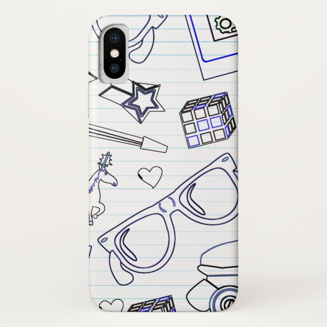 Drawn Epic Fun Eighties Doodle Time Art  Case-Mate iPhone Case (Back)