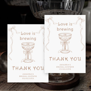 Drawn Espresso Martini Thank you Bridal shower Card