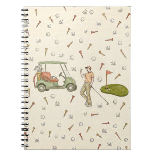Drawn golf style notebook