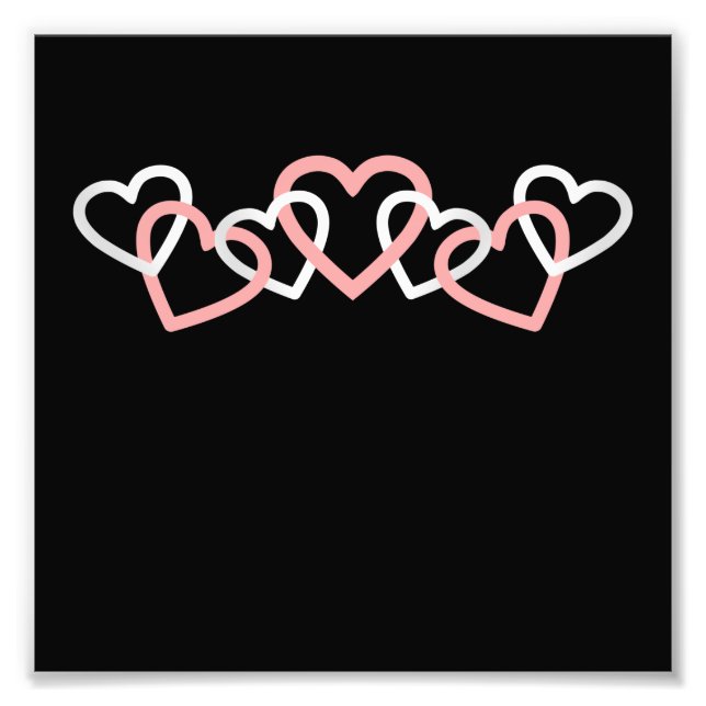 Drawn Heart, Romantic Love Proof Photo Print (Front)