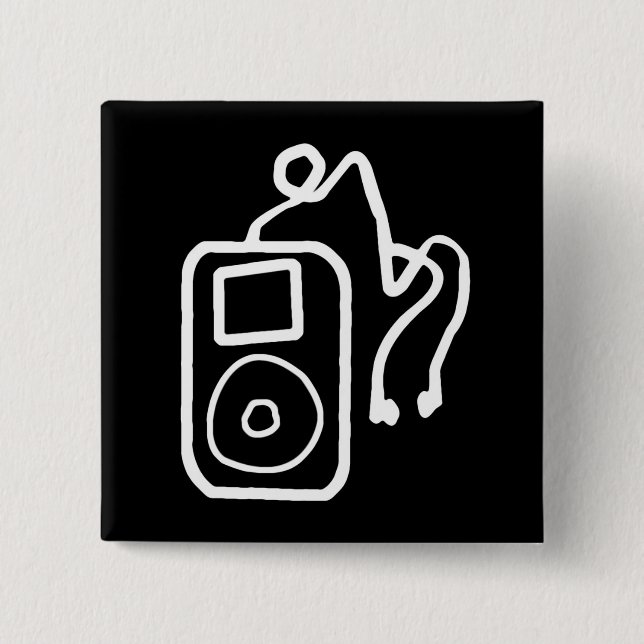 Drawn iPod Black Button (Front)