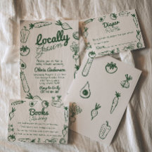 Drawn Locally Grown Farmer's Market Baby Shower