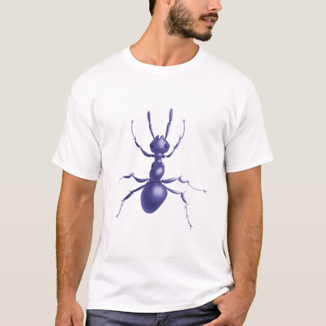 Drawn Purple Ant Mens T-Shirt (Front)