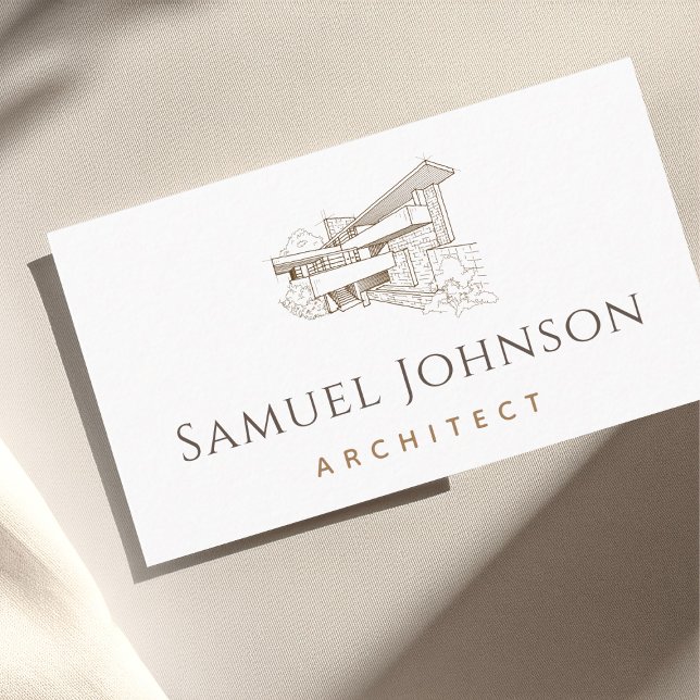 Drawn Residential Building Professional Architect Business Card (Creator Uploaded)
