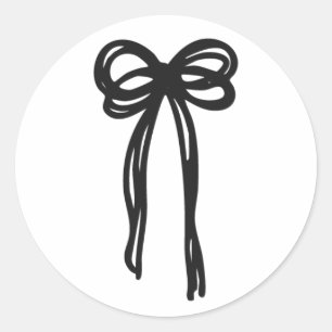 Drawn Together Ribbon Wedding Classic Round Sticker