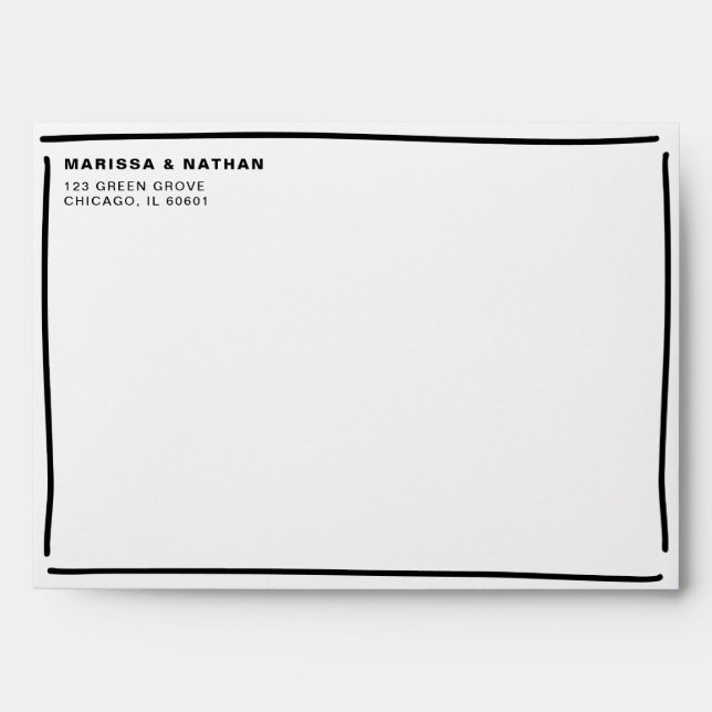 Drawn Together Wedding Envelope (Front)