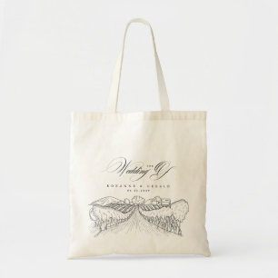 Drawn Vineyard Winery Napa Valley Wedding Favor Tote Bag