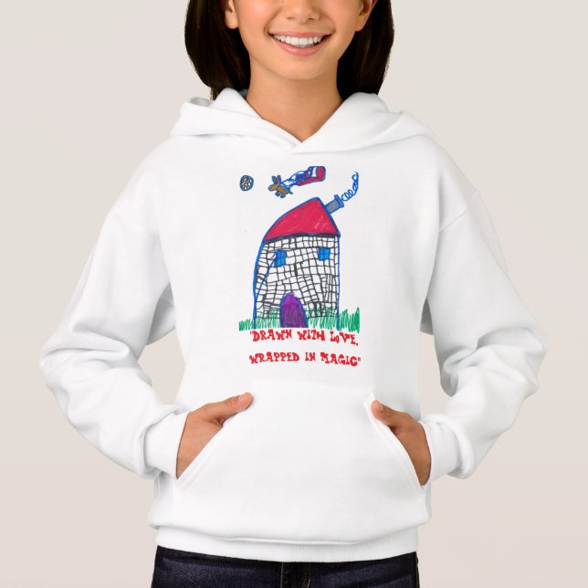 Drawn with Love, Wrapped in Magic Kids Pullover (Front)