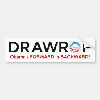 DRAWROF Barack Obama's FORWARD is BACKWARD Sticker