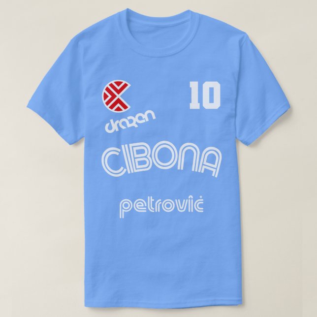 Drazen Petrovic Retro Croatia Basketball Jersey T-Shirt (Design Front)