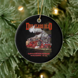 DRB Class 01.10 Steam Train. Deutsche Reichsbahn Ceramic Tree Decoration