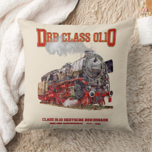 DRB Class 01.10 Steam Train. Deutsche Reichsbahn Cushion