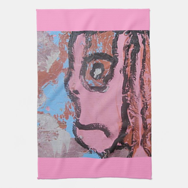 DREAD PINK TEA TOWEL (Vertical)