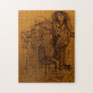 DREAD WAITING ON A SHOE SHINE JIGSAW PUZZLE