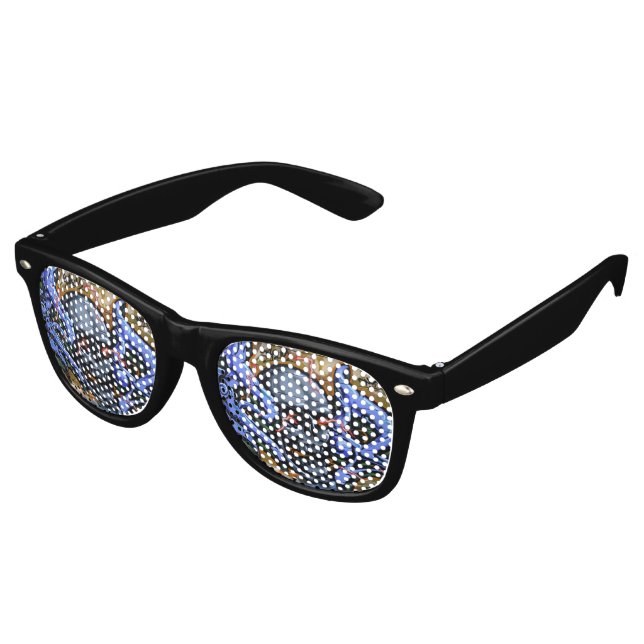 Dreadful Skull With Burning Eyes Retro Sunglasses (Angled)