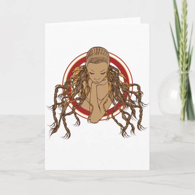 Dreadlock Girl Card (Front)