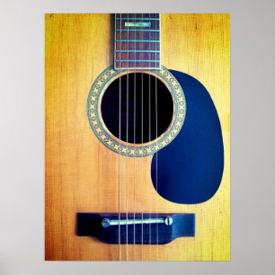 Dreadnought Acoustic 6-String Guitar Artist Design Poster