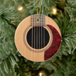 Dreadnought Acoustic 6 String Guitar Ceramic Tree Decoration