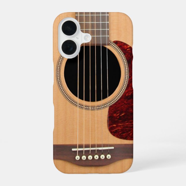 Dreadnought Acoustic 6-String Guitar iPhone 16 Case (Back)