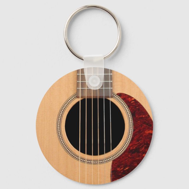 Dreadnought Acoustic 6 String Guitar Key Ring (Front)