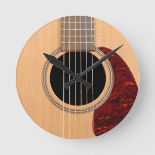 Dreadnought Acoustic 6 String Guitar Round Clock