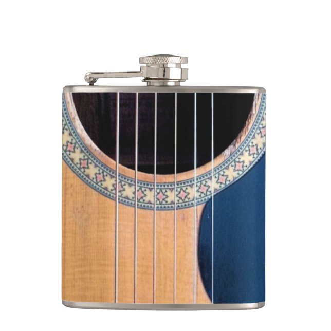 Dreadnought Acoustic Guitar Hip Flask (Front)