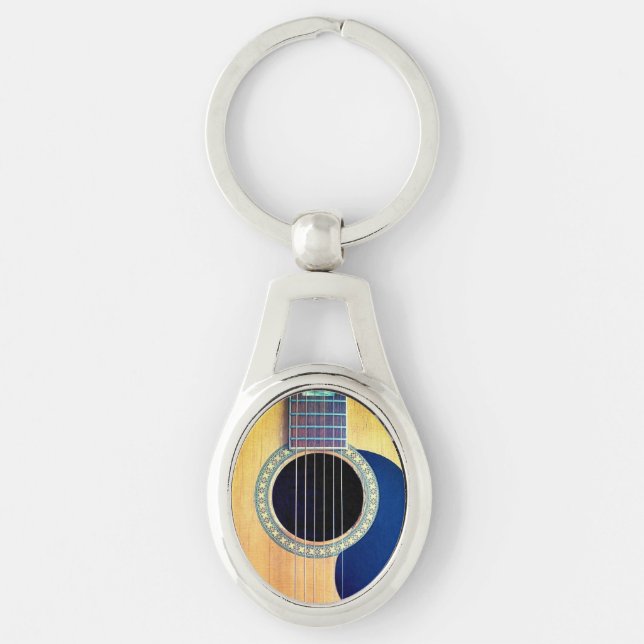 Dreadnought Acoustic Guitar Key Ring (Front)