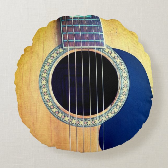 Dreadnought Acoustic Guitar Round Cushion (Front)