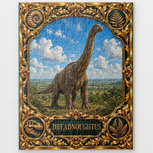 Dreadnoughtus Dinosaur, Jewelled Heirloom Art Jigsaw Puzzle