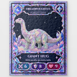 Dreadnoughtus Dinosaur, Rainbow Foil Art Jigsaw Puzzle