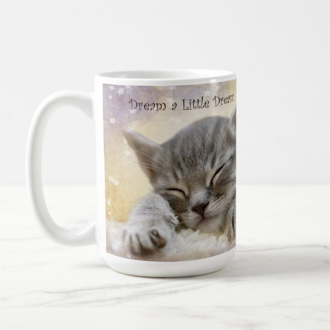 Dream a litte dream cat mug (Left)