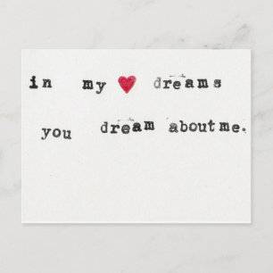dream about me postcard
