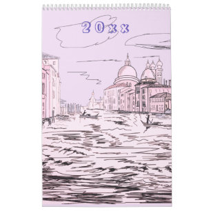 Dream and Travel Cities Stylish Modern Calendar