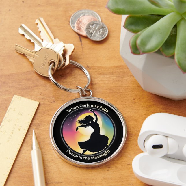 Dream at moonlight, positive attitude to life key ring (Desk)
