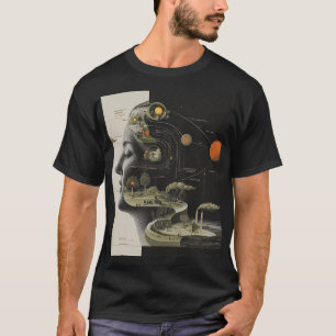 Dream Atlas — Surreal Mind Map Collage T-Shirt