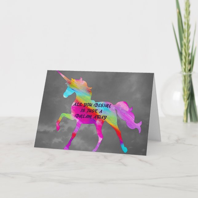 Dream Away Unicorn Card (Front)