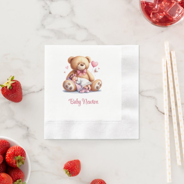 Dream Baby Bear Girl Napkin (Insitu)