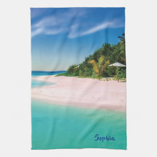 Dream Beach (personalised name) Kitchen Towel