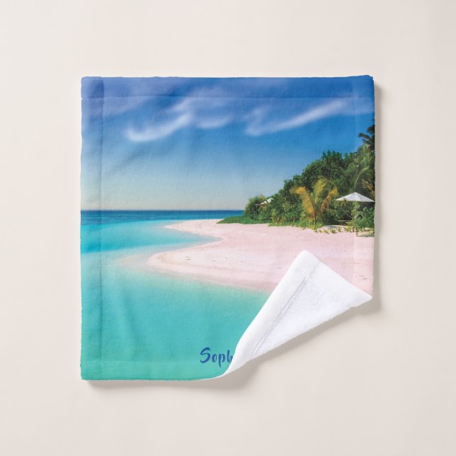 Dream Beach  (personalised name)  Wash Cloth (Wash Cloth)