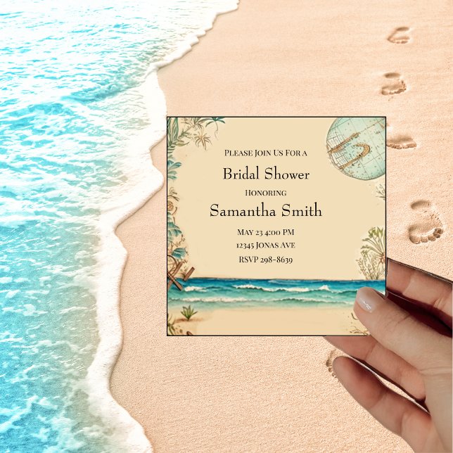 Dream Beach Theme Wedding Bridal Shower Invitation (Creator Uploaded)