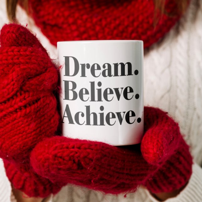Dream Believe Achieve Life Quote Jumbo Mug (Dream Believe Achieve Life Quote Jumbo Mug)