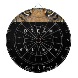 dream believe achieve motivational quote dartboard