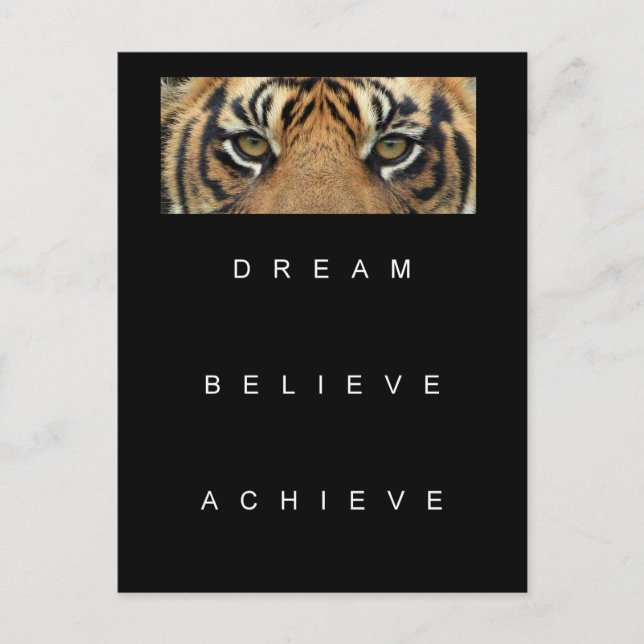 dream believe achieve motivational quote postcard (Front)