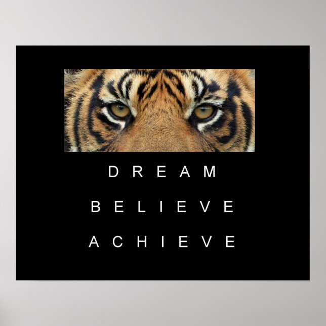 dream believe achieve motivational quote poster (Front)