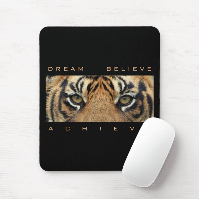 Dream Believe Achieve Motivational Quote Vertical Mouse Pad (With Mouse)