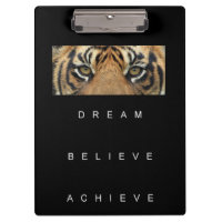 Dream Believe Achieve Tiger Eyes Elegant Template